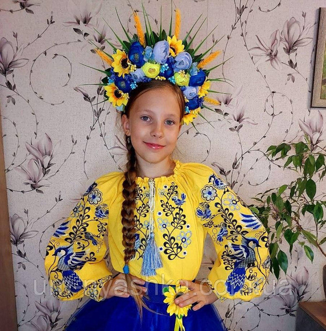 Дитяча вишиванка Зозулька на жовтому Кривий Ріг - фото 1