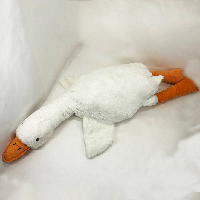 Іграшка-гуска плед 110 см, Іграшка Гусак-обіймусь для дітей, Подушка для BU-796 дітей зайчик Київ - фото 5