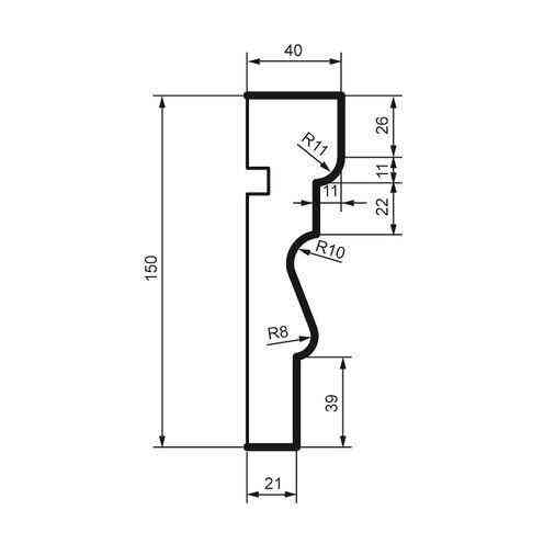 Молдинг фасадний Prestige Decor MC 125 Дніпро