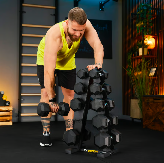 Стійка-піраміда для зберігання 5 пар гантелей Trex Sport TX-055DR Київ - фото 4