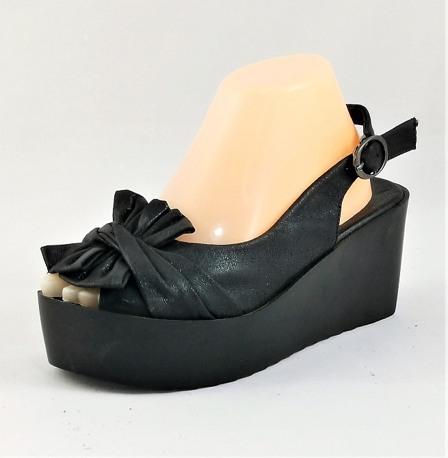 Женские Сандалии Босоножки на Танкетке Платформа Черные Летние (размеры: 36,37) - 21-1 Днепр - изображение 2