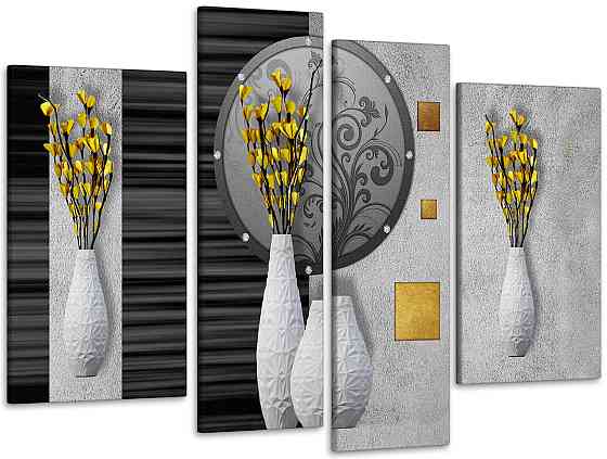Модульная картина Абстракция Цветы Art-151_4 90х132 см Киев