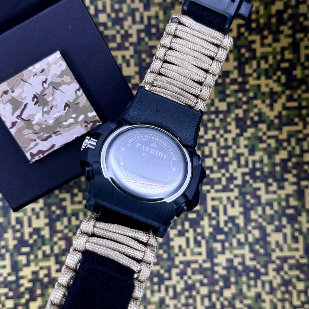 Patriot 012BKRDSU ЗСУ Чорні з червоним Паракордовий ремінець Khaki + Коробка SBR Киев - изображение 5