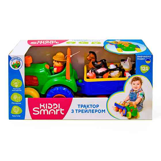 Ігровий набір Kiddi Smart – Трактор з трейлером (українська) Дніпро