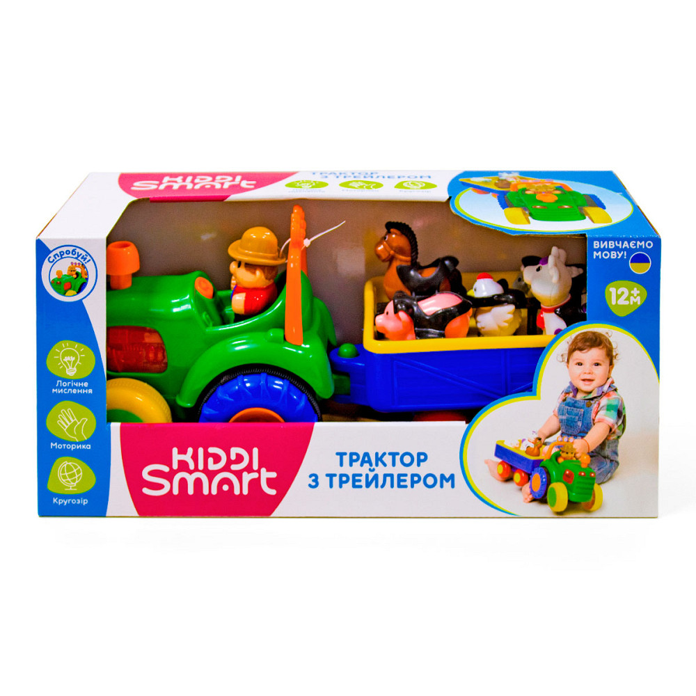 Ігровий набір Kiddi Smart – Трактор з трейлером (українська) Дніпро - фото 2