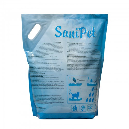 Наповнювач Sani Pet для котячого туалету силікагелевий 7,6 л Київ - фото 2