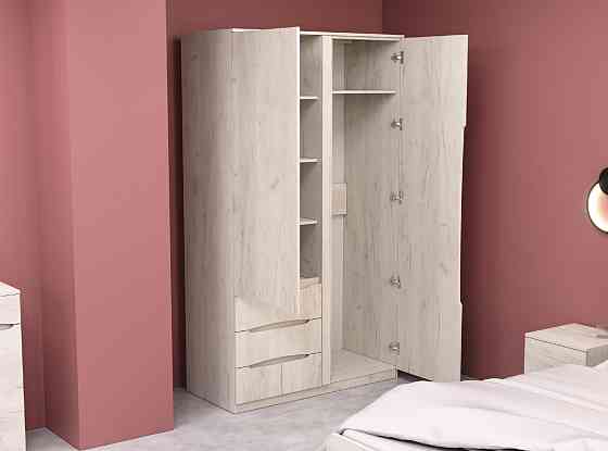 Шкаф Дельта 1, Дуб Крафт Білий, 1200х550х2100 Львов