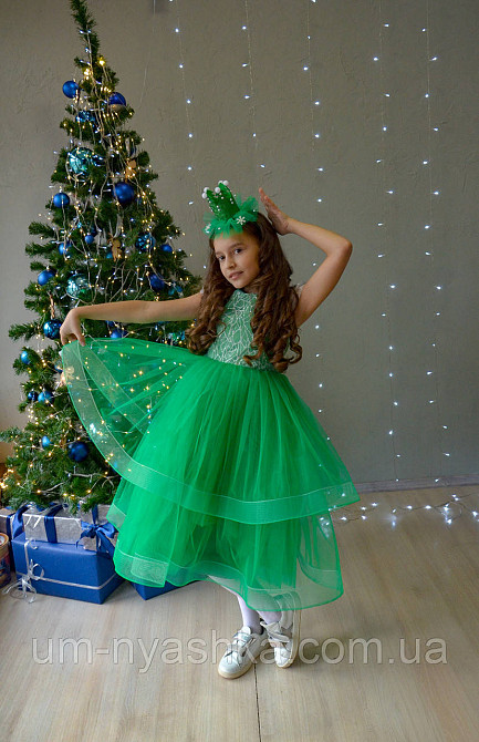 Пышное зеленое платье для девочки Елочка, Капуста, Лягушка Кривой Рог - изображение 9