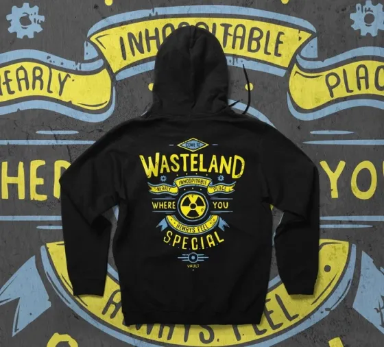 Худи мужское с принтом Fallout Wasteland Размер 48 Anime1074 Днепр