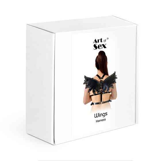 Жіноча портупея Art of Sex - Wings чорна L-2XL, екошкіра Sex Aura Київ