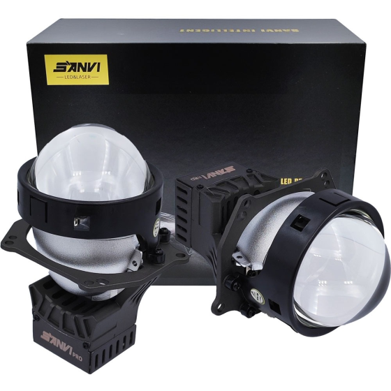 Комплект світлодіодних лінз SANVI Bi-LED A8 Pro LASER 5500K 3.0" 55W Харків