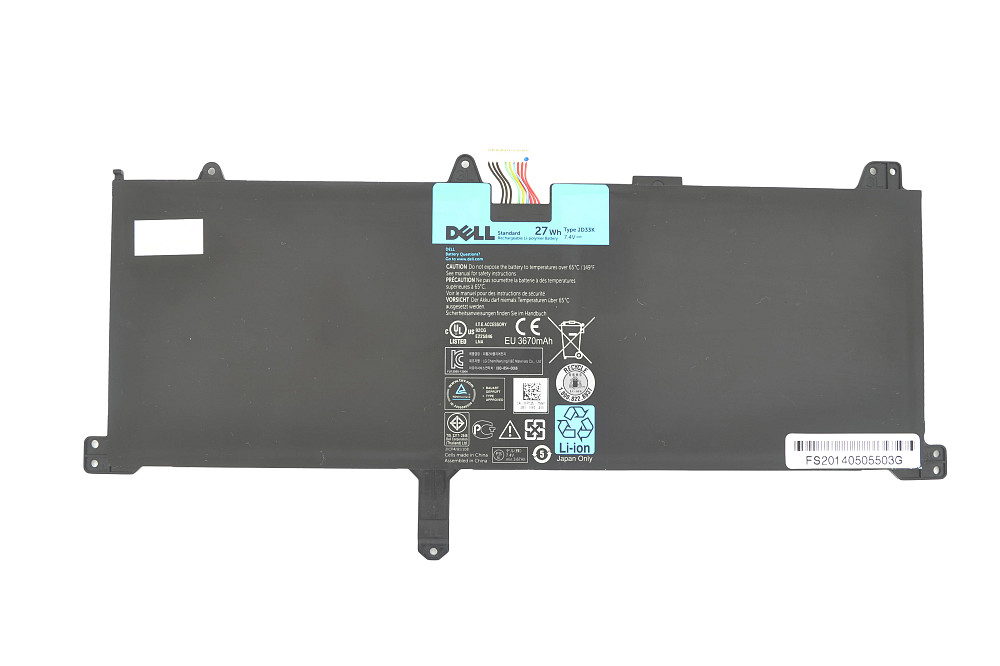 Аккумулятор для ноутбука Dell JD33K XPS 10 7.4V Black 3670mAh Orig Вінниця - фото 1