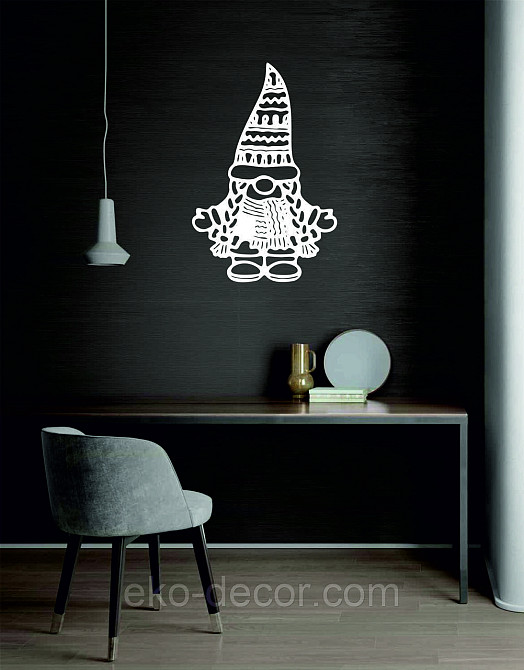 Декоративное настенное Панно «Гном», Декор на стену 90*59 см, Белый Киев - изображение 5