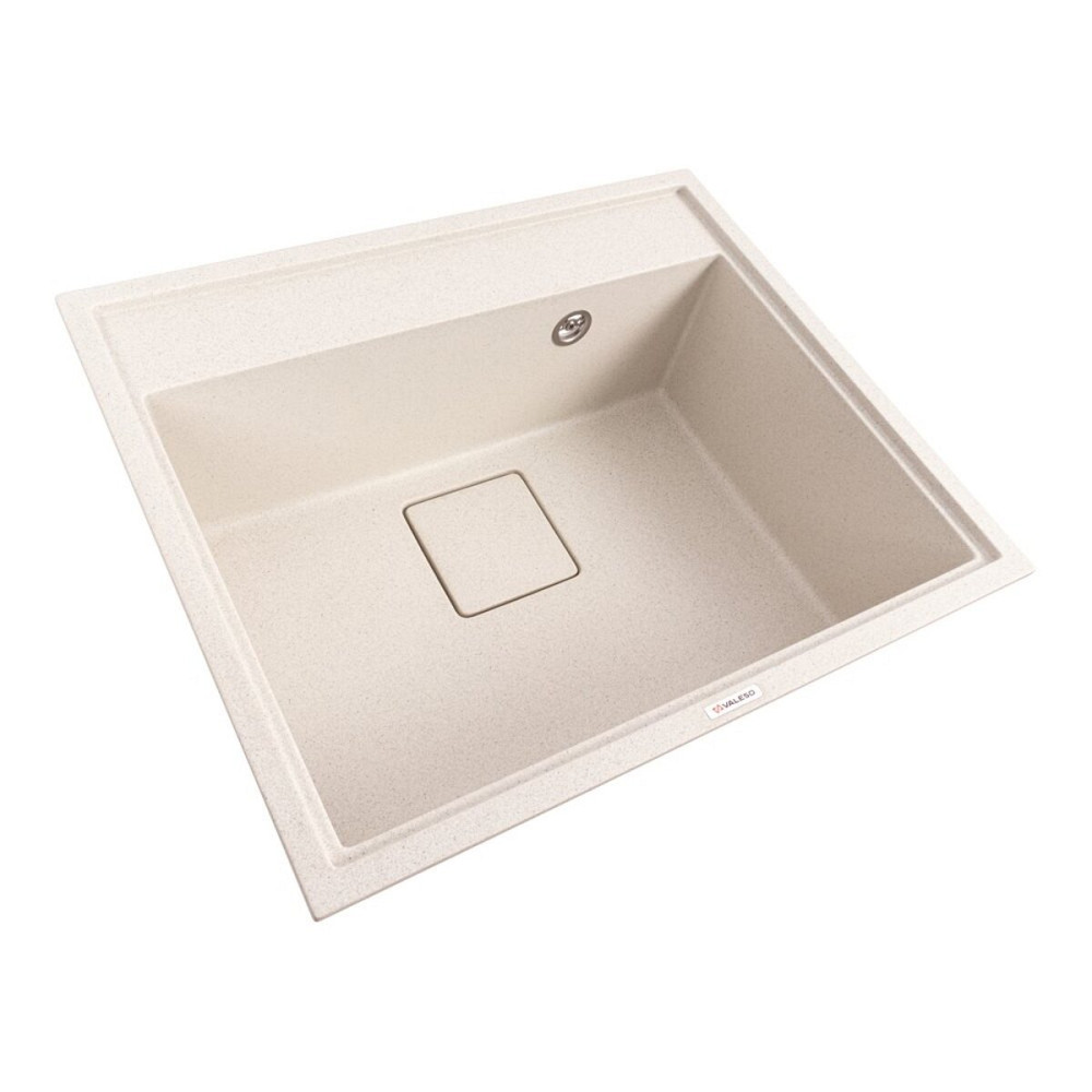 VALESO Комплект: Мийка гранітна 6050 SHERLIT VALESO + Змішувач Q411B + Сифон (Білий в крапку) Киев - изображение 2