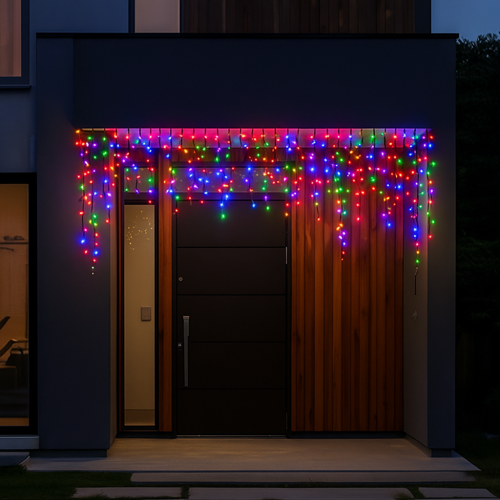 Garlando Новорічна гірлянда вулична Бахрома 6 м 105 LED чорний провід Мультиколор 6МBML Коломыя - изображение 2