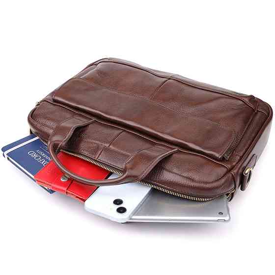 Портфель для мужчин из натуральной кожи Vintage 23040 Коричневый Киев