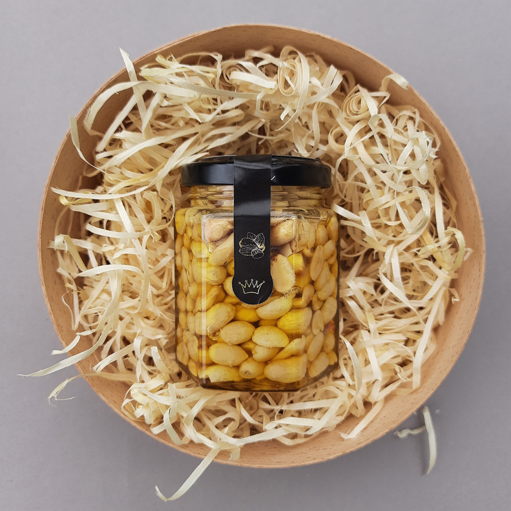 Арахис с мёдом в стеклянной шестигранной баночке 240 грамм Одесса - изображение 6