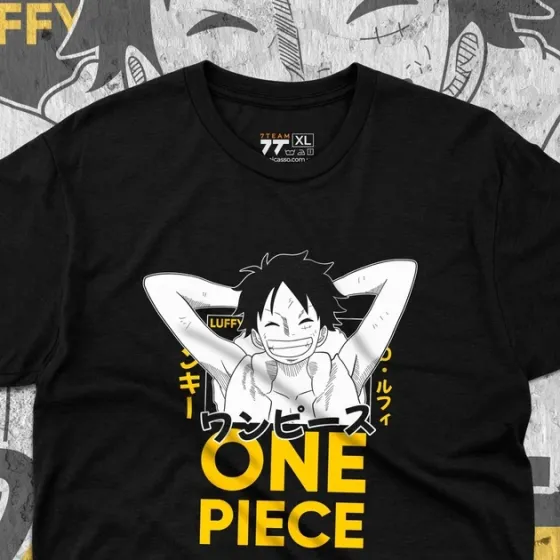 Футболка для підлітка хлопчика з принтом Ван Пис Luffy Black 2 Розмір 160 Anime10193 Дніпро