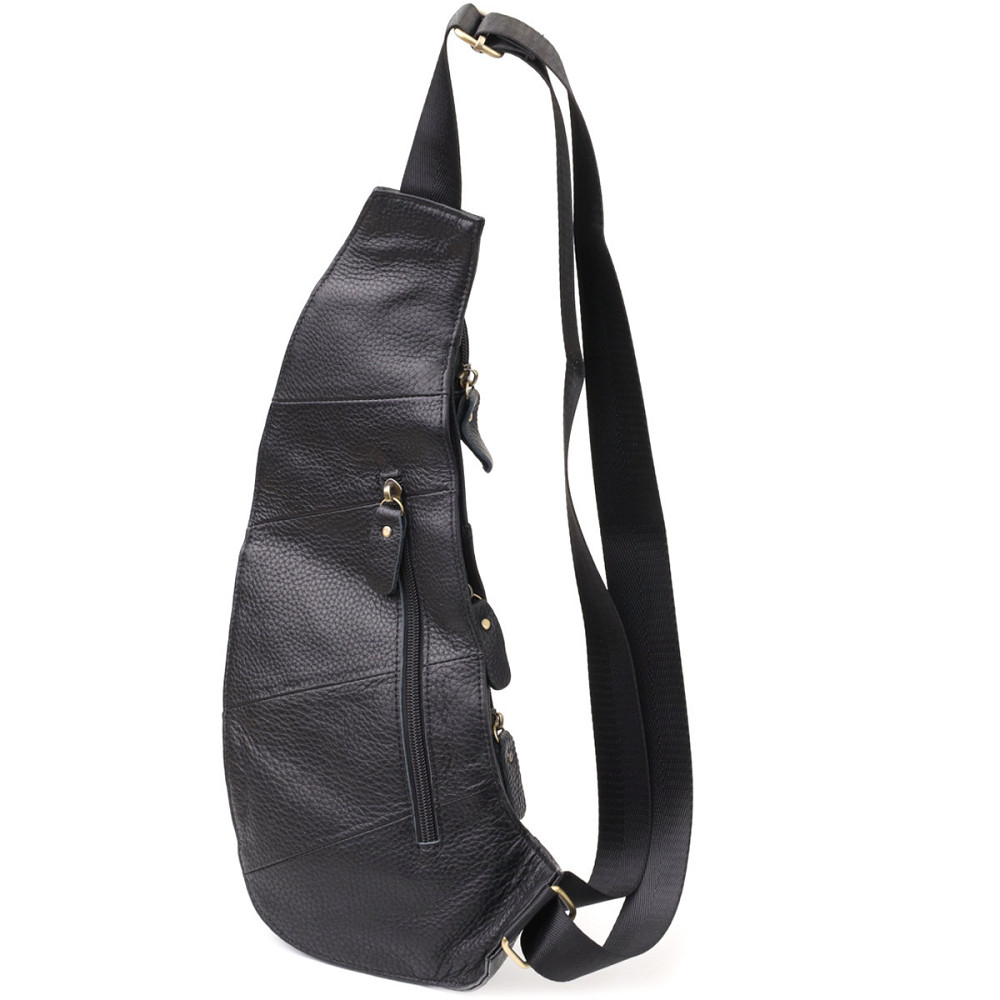 Мужская сумка с большим количеством карманов из натуральной кожи Vintage 22961 Черный Киев - изображение 2