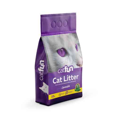 Наповнювач Catfun бентонітовий для котячих туалетів з ароматом лаванди 10 л Київ