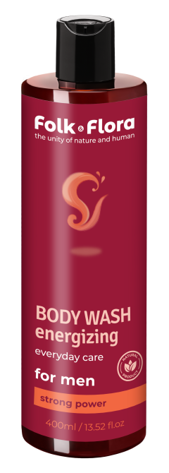 Чоловічий гель для душу Енергізуючий Folk&Flora 400 мл Київ - фото 1