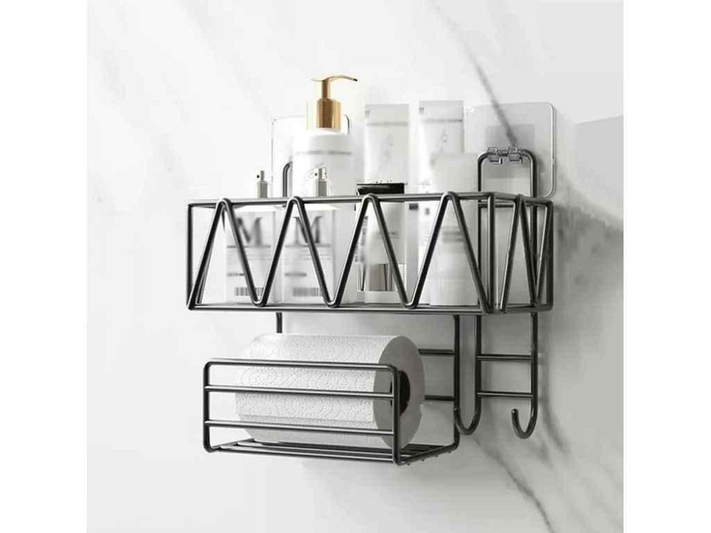 Полка настенная 2яр с держателем S 2г 30*12.5*23см M50228-S в ассортименте ТМ STENSON Киев - изображение 1