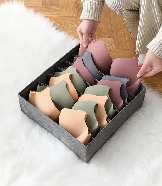 Органайзер 32×32×10 см на 7 отделений для хранения нижней белизна Темно-серый Коломия - фото 1