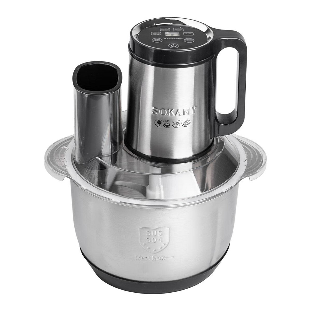 Чоппер измельчитель кухонный электрический 800 Вт с чашей на 3,5 литра мясорубка Sokany SK-06036 Киев - изображение 4