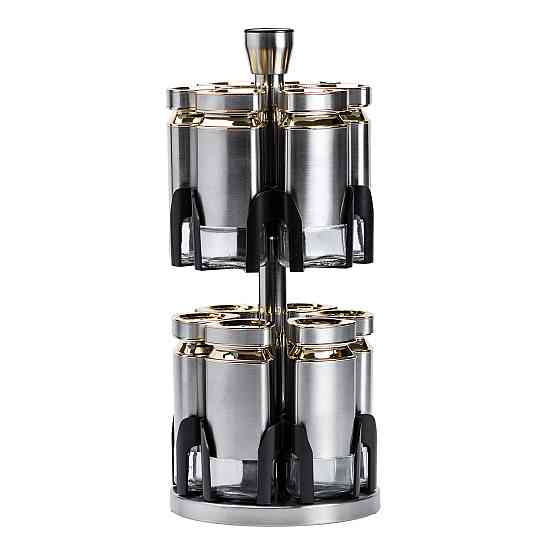 TS Kitchen Набір баночок для спецій 12 шт. по 120 мл на підставці Карусель Київ