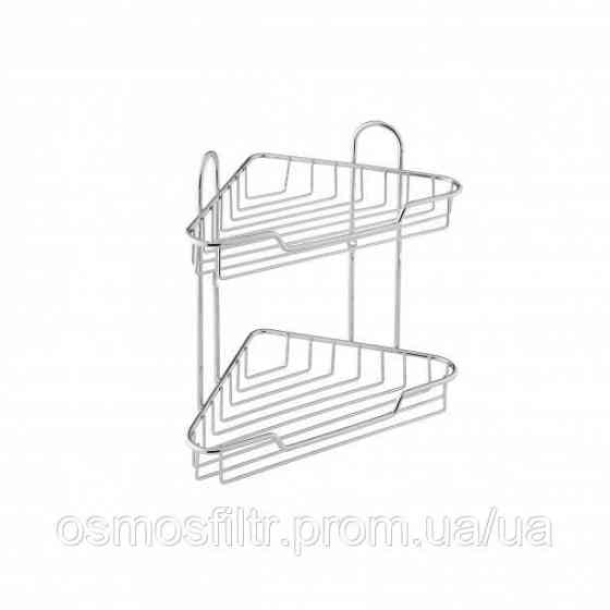 Полка Axentia Ескала угловая 2-ярусная хром сталь 19x19x25 см (282008) Киев