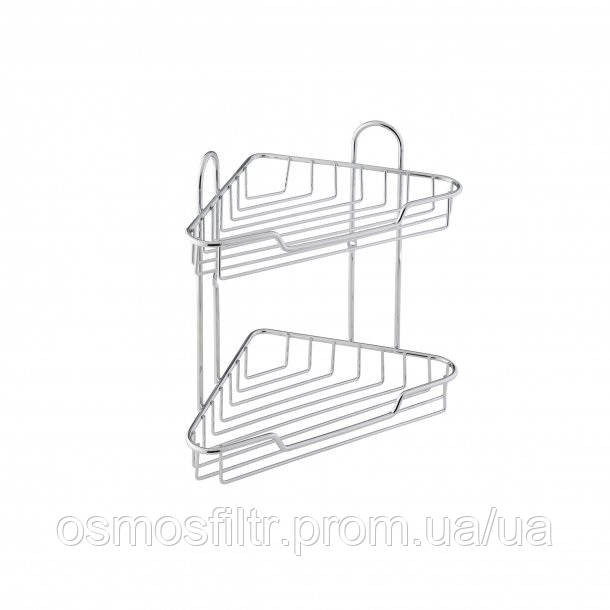Полка Axentia Ескала угловая 2-ярусная хром сталь 19x19x25 см (282008) Киев - изображение 2