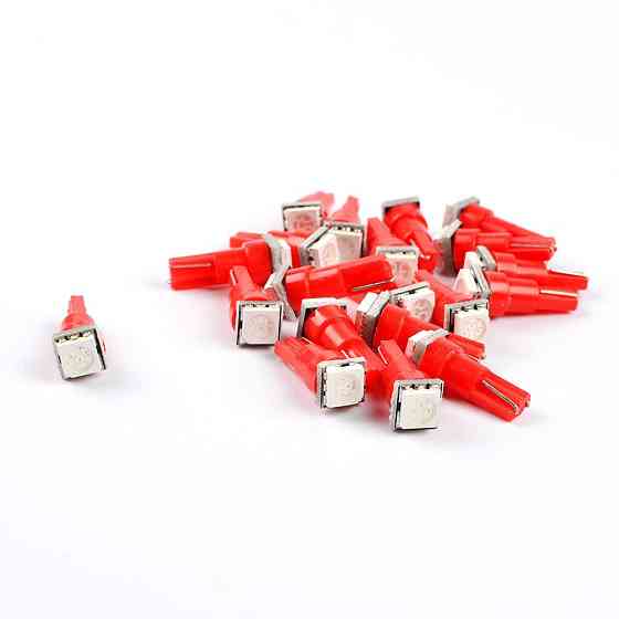 Світлодіодна лампа AllLight T5 1 SMD 5050 (W1,2W) W2x4,6d панель приладів, кнопка RED 12V Харків