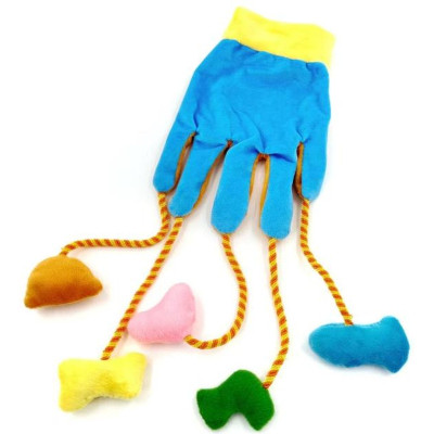 Игрушка для кошек Hippie Pet Рукавичка синя 30 см (HIPCT2304084M) Винница - изображение 1
