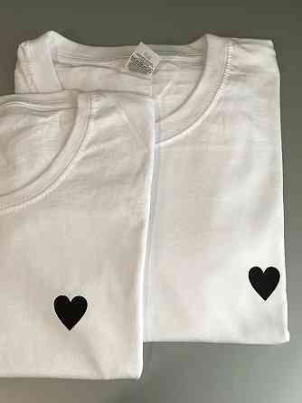 Парні футболки для хлопця та дівчини з маленьким серцем Чернівці