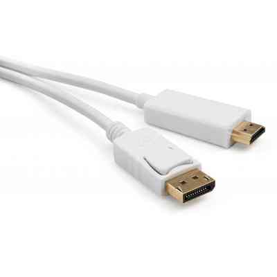 Кабель мультимедійний DisplayPort M to HDMI M 1.8m Vinga (VCPDPHDMI1.8WH) Вінниця