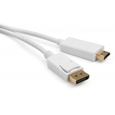 Кабель мультимедійний DisplayPort M to HDMI M 1.8m Vinga (VCPDPHDMI1.8WH) Вінниця - фото 1
