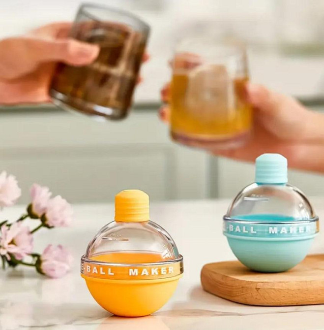 Силіконові формочки для льоду кулі 4 шт | Круглі формочки 6.35 см для віскі, коктейлів, десертів Київ - фото 4