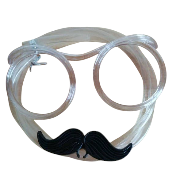 Окуляри трубочка дитячі з вусами для пиття one size прозорий Київ - фото 1