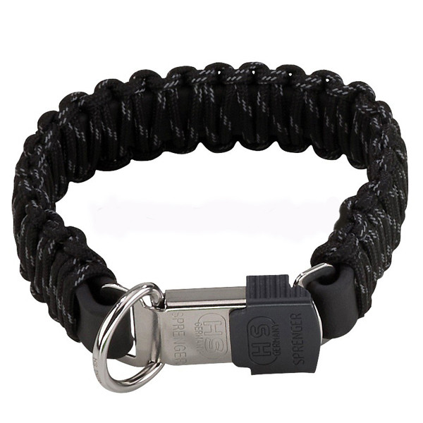 Sprenger Paracord СПРЕНГЕР ПАРАРКОРД чорний світловідбивний нашийник для собак Київ - фото 1