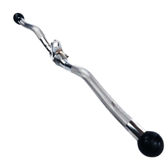 Ручка для верхньої тяги York Fitness 71см W подібна з гумовими наконечниками, хром Київ