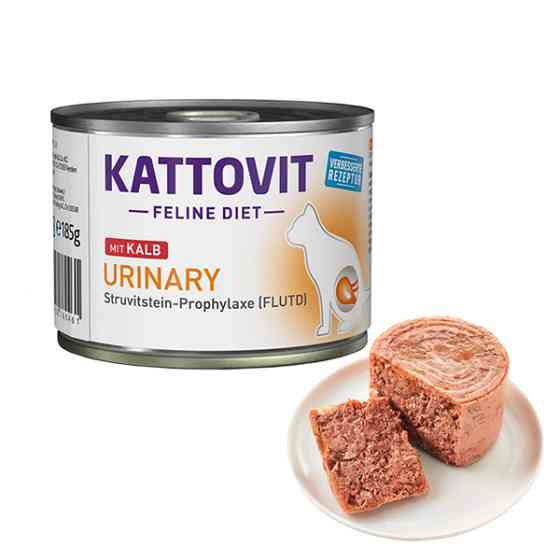 Kattovit Veterinary Urinary Veal КАТТОВИТ УРИНАРИ ТЕЛЯТИНА полнорационный беззерновой влажный лечебный корм для котов с заболеваниями нижних мочевывод Киев