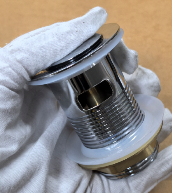 Донный клапан для раковины Zerix BV-05 1 1/4'' с переливом автоматический СLICK-СLACK (Цвет хром) (ZX6022) Киев - изображение 8