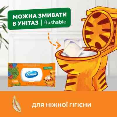 Туалетний папір Smile For Kids & Juniors Вологий 40 аркушів (4823071666021) Вінниця