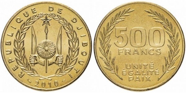 Djibouti Джибути 500 Francs 2010 UNC Полтава - изображение 1