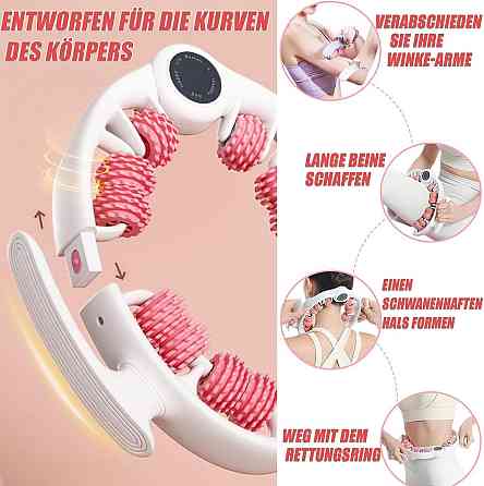 Масажер-ролер DINYOAN Muscle Therapy для ніг і тіла чорний 14 роликів 980 зубчиків 180° регульований знімні ручки антицелюлітний Київ