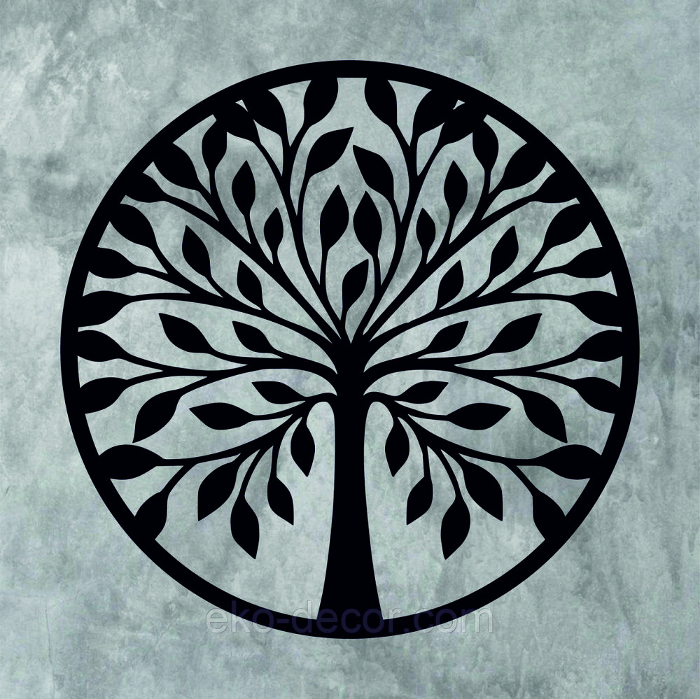 Декоративное настенное 3D Панно «Дерево в кругу» Декор на стену с объемом Киев - изображение 7