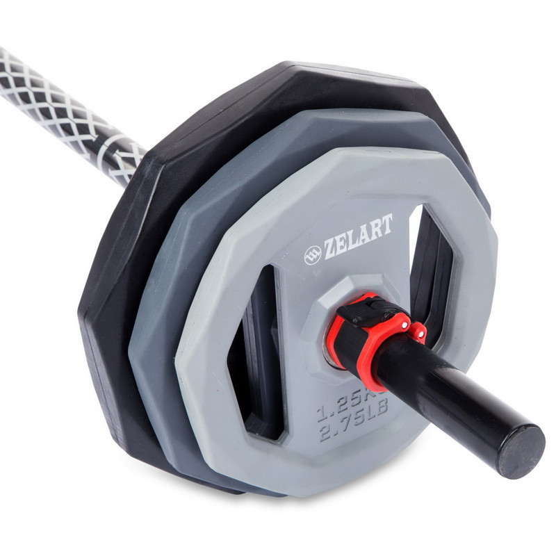 Штанга для фітнесу й аеробіки на 17.5 кг Zelart 0926 довжина-1,4 м 30 мм Київ - фото 3