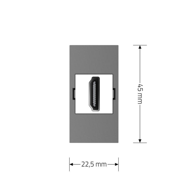 HDMI розетка LIVOLO 1.4, сіра, модуль 0.5 поста, для телевізора / ПК (VL-FCHD-1IP) Коломыя - изображение 10