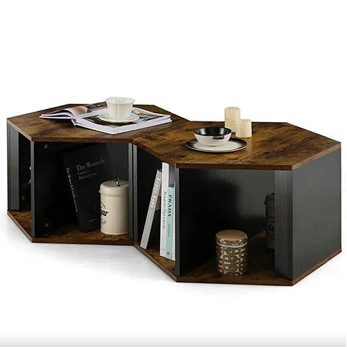 Комплект журнальных столиков Costway Neka шестиугольный Киев - изображение 1