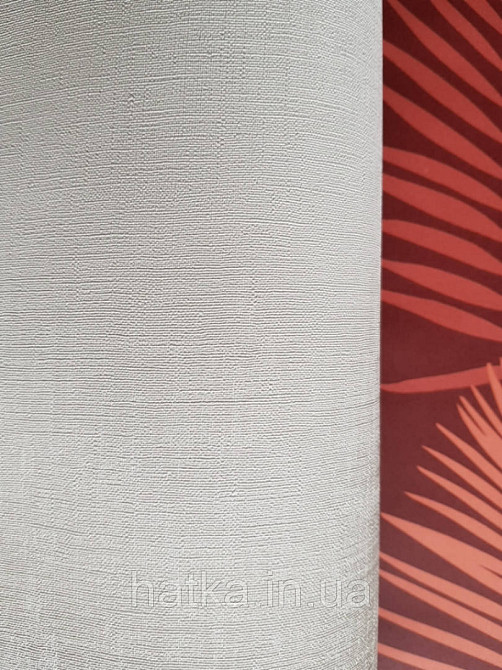Шпалери вінілові Lutece Bensimon однотонні молочно білі структурні під тканина Київ - фото 1